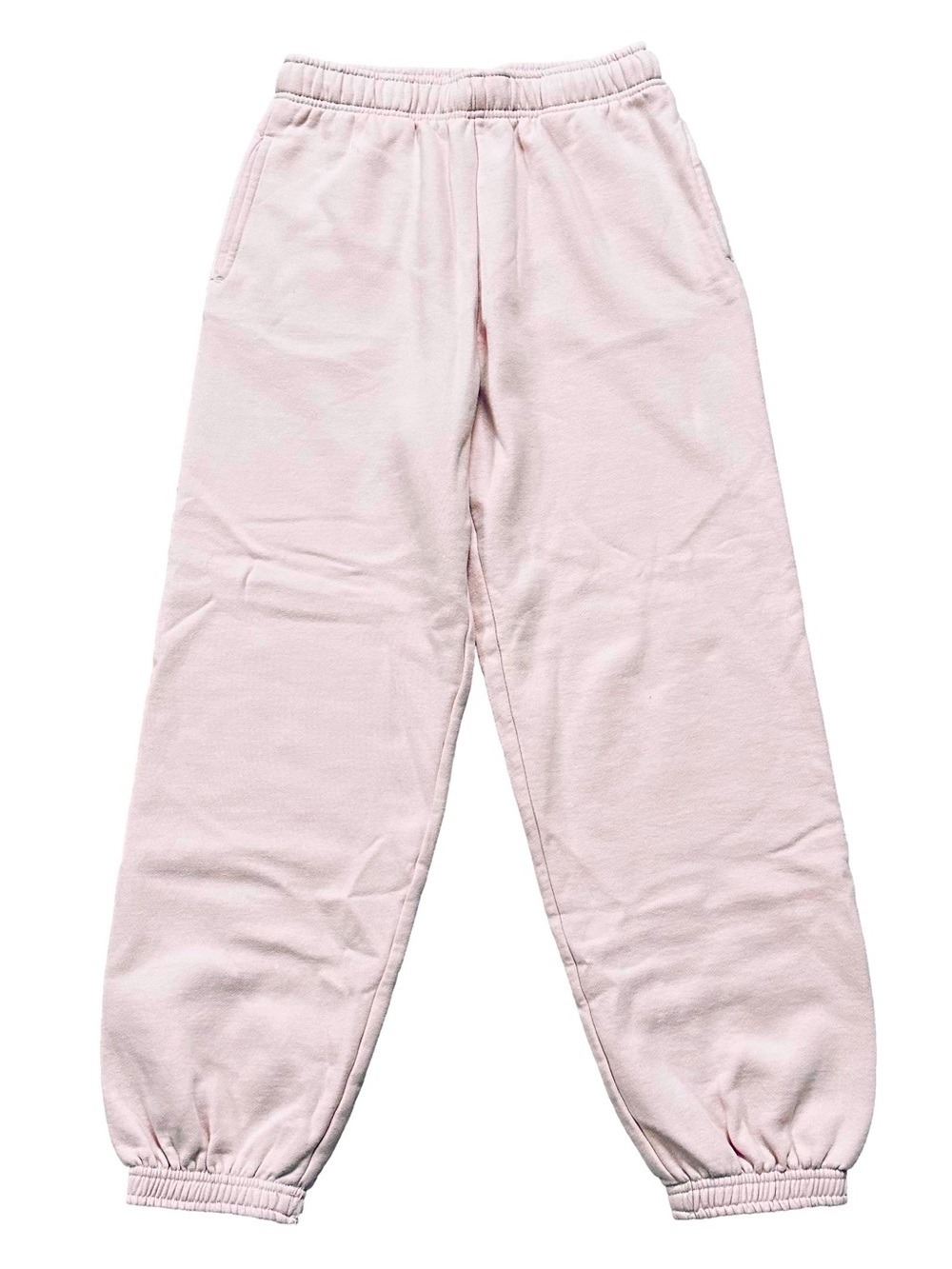 Kut & SO Boyfriend Fit High Rise Cozy Fleece Jogger Sweatpants Pink Medium